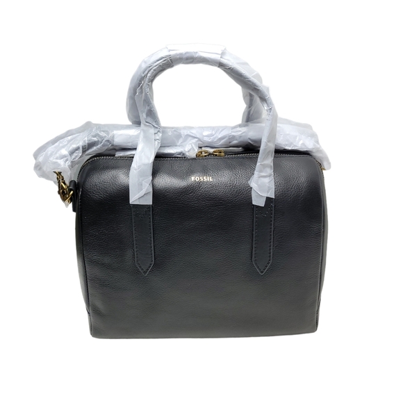 Fossil Black Eco Leather Sydney Satchel - Picture 3 of 7